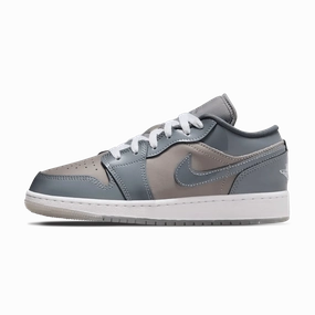 Air Jordan 1 Low GS 'Patent Cool Grey' Air Jordan 1 Low sneakers perfect for casual outfits