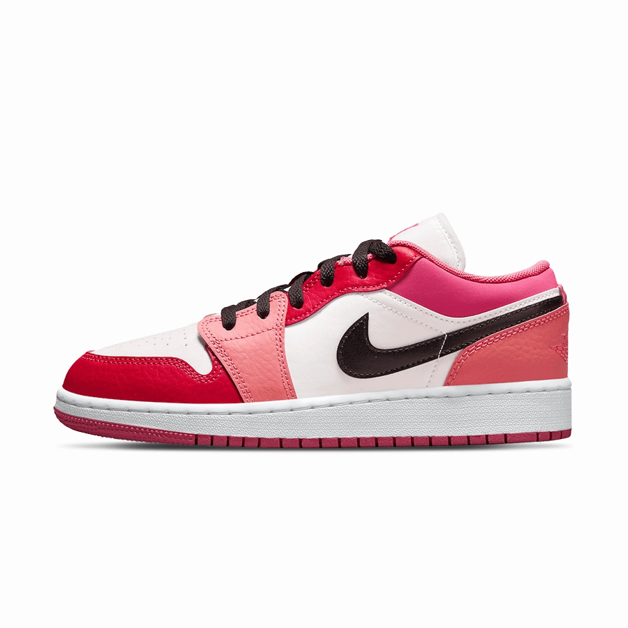 Air Jordan 1 Low GS 'Pink Black' Air Jordan 1 Low sneakers perfect for casual outfits
