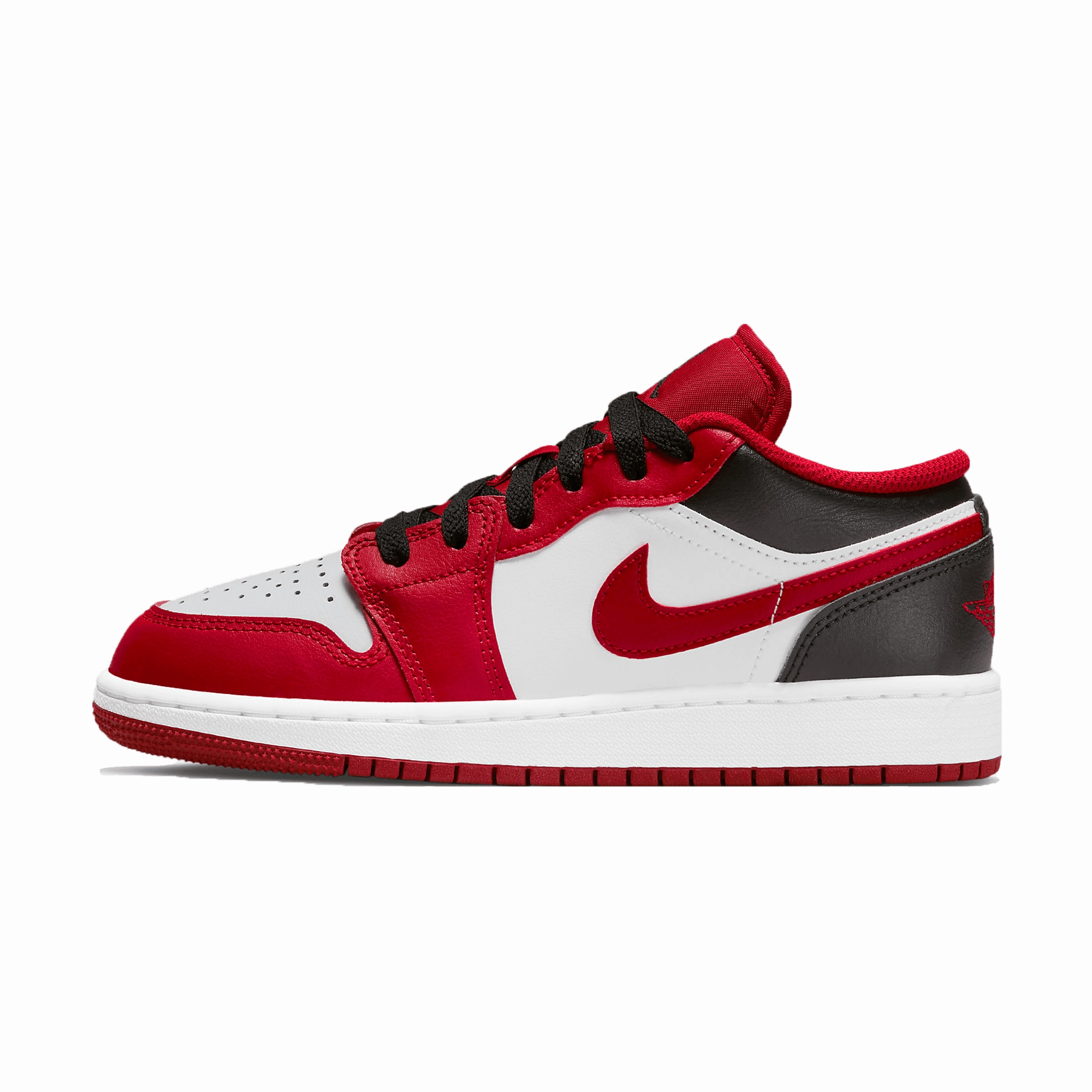 Air Jordan 1 Low GS 'Reverse Black Toe' Air Jordan 1 Low sneakers perfect for casual outfits