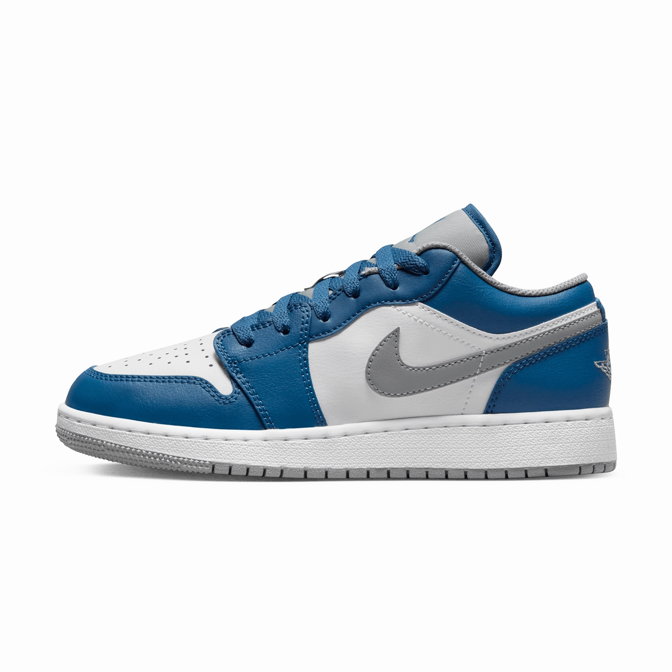 Air Jordan 1 Low GS 'True Blue' Air Jordan 1 Low sneakers perfect for casual outfits