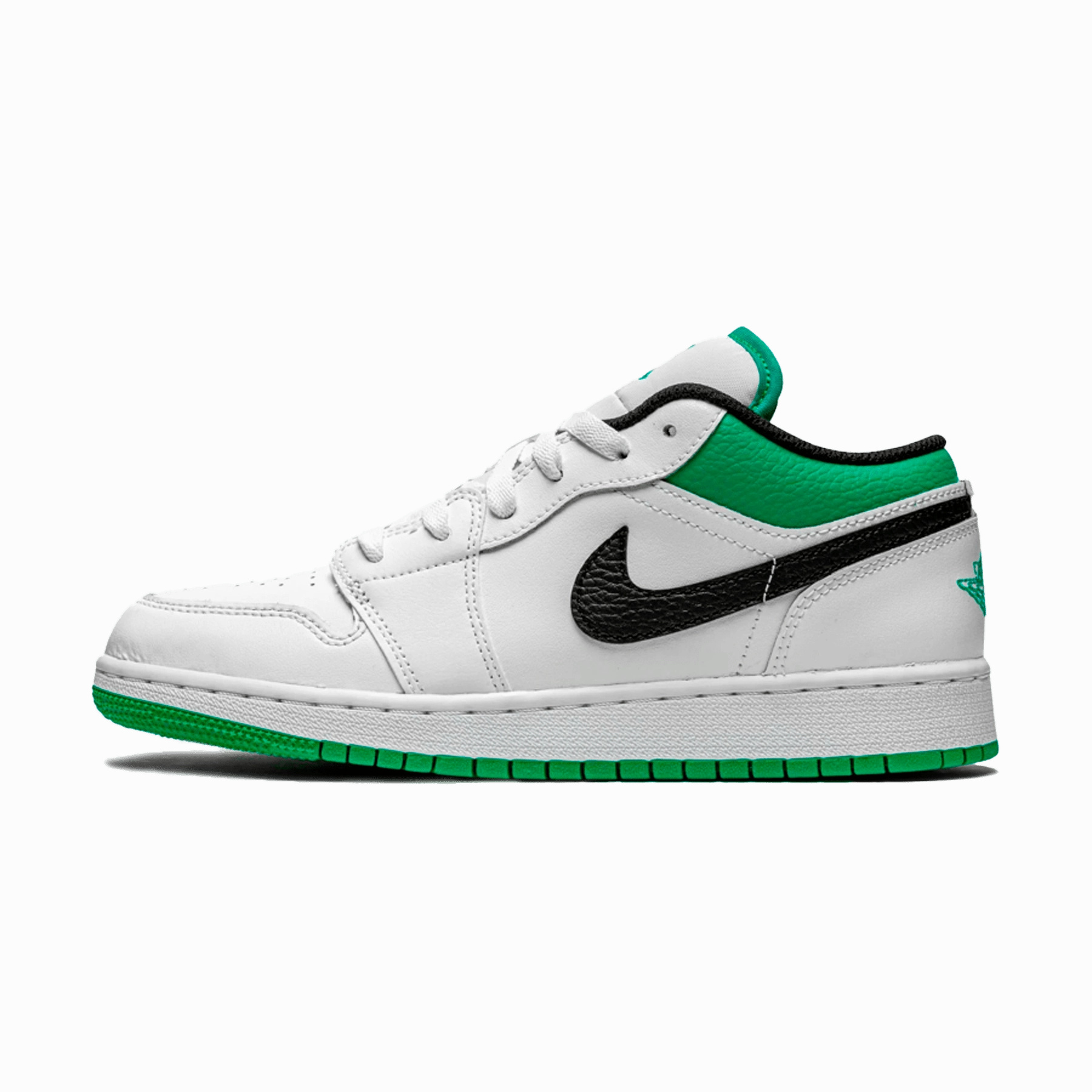 Air Jordan 1 Low GS 'White Lucky Green' Air Jordan 1 Low sneakers perfect for casual outfits