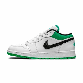 Air Jordan 1 Low GS 'White Lucky Green' Air Jordan 1 Low sneakers perfect for casual outfits