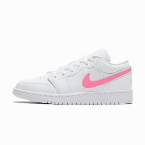Air Jordan 1 Low GS 'White Neon' Air Jordan 1 Low sneakers perfect for casual outfits
