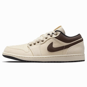 Air Jordan 1 Low Premium 'Ivory Baroque Brown' Air Jordan 1 Low sneakers perfect for casual outfits