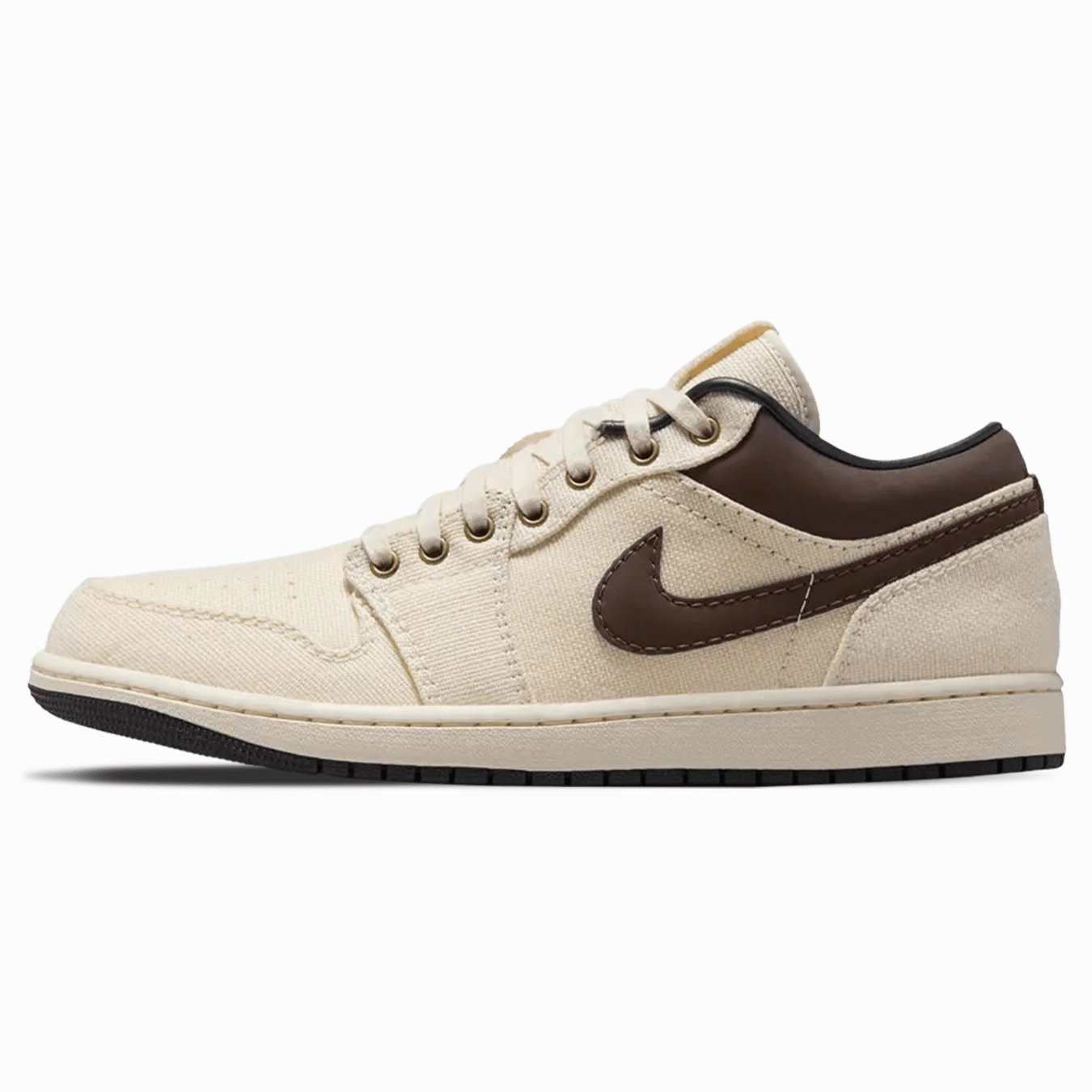 Air Jordan 1 Low Premium 'Ivory Baroque Brown' Air Jordan 1 Low sneakers perfect for casual outfits