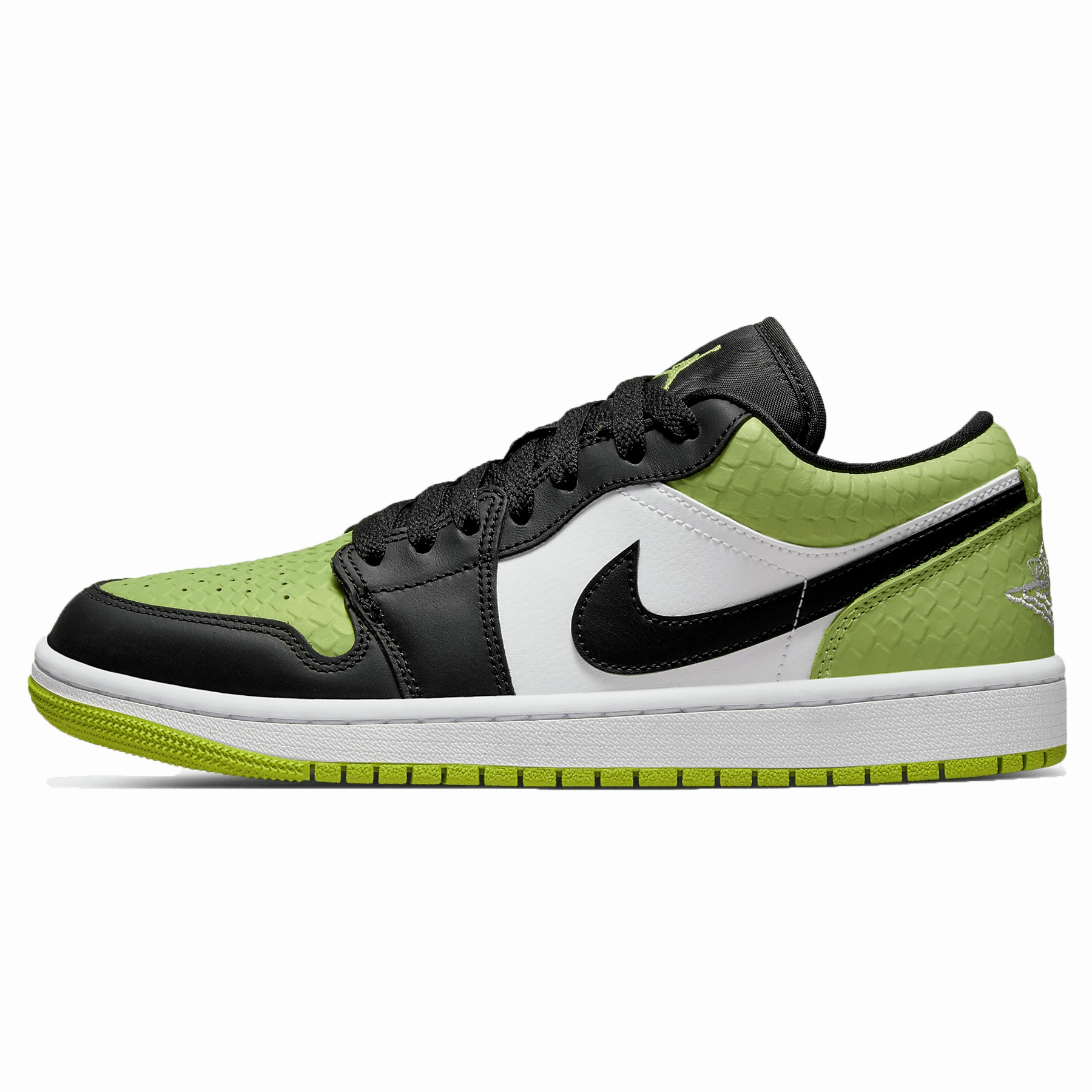 Air Jordan 1 Low SE Wmns 'Vivid Green Snakeskin Air Jordan 1 Low sneakers perfect for casual outfits