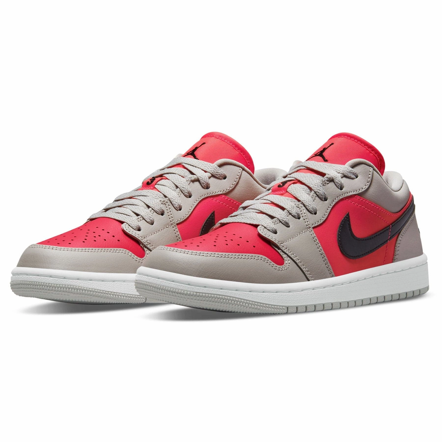 Air Jordan 1 Low Wmns 'Light Iron Ore Siren Red' Air Jordan 1 Low lifestyle shoes