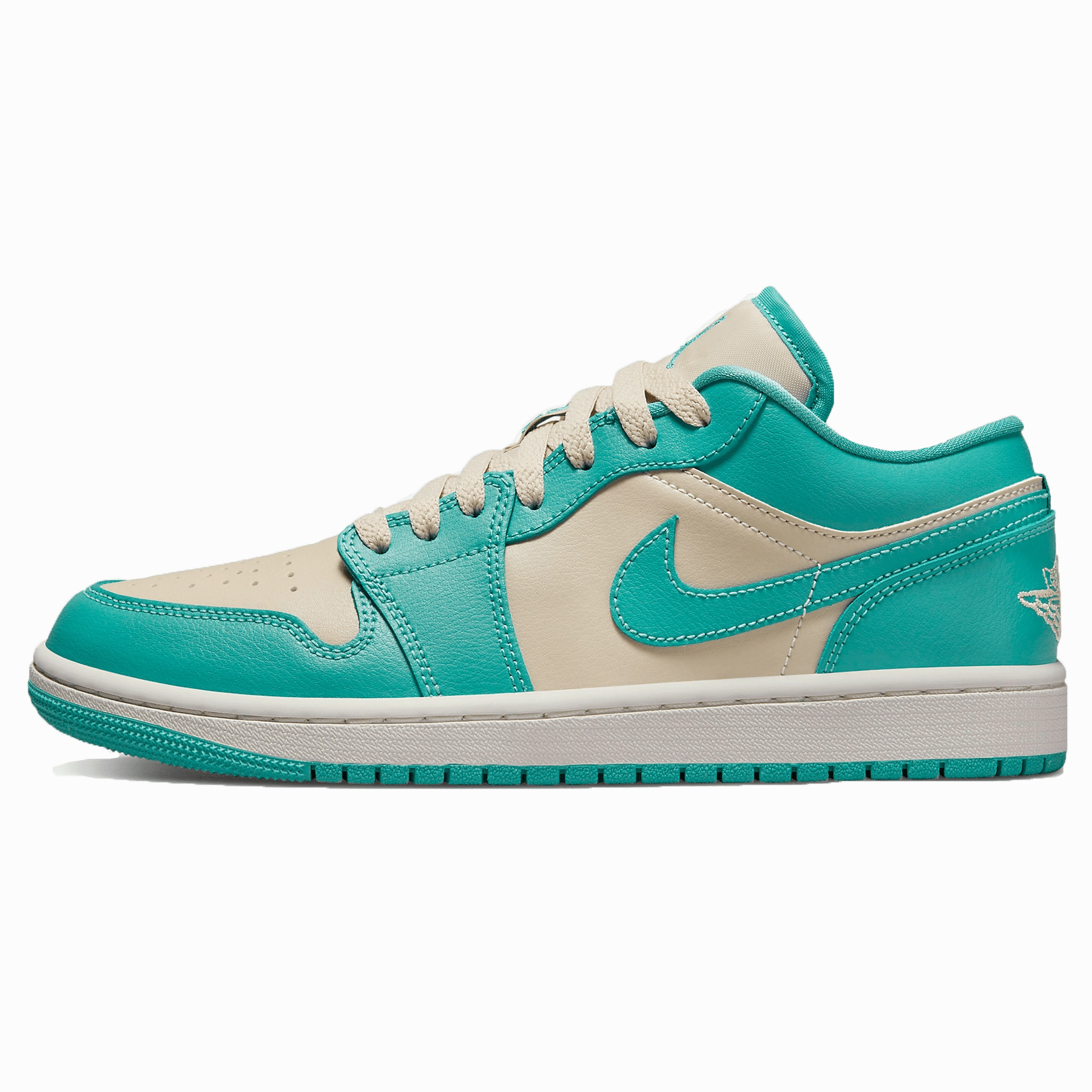 Air Jordan 1 Low Wmns 'Tropical Teal Sandy Beige' Air Jordan 1 Low sneakers perfect for casual outfits