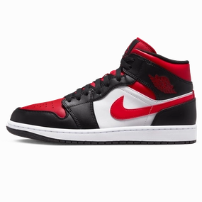 Air Jordan 1 Mid 'Black Fire Red' Air Jordan 1 Mid versatile shoes for daily wear