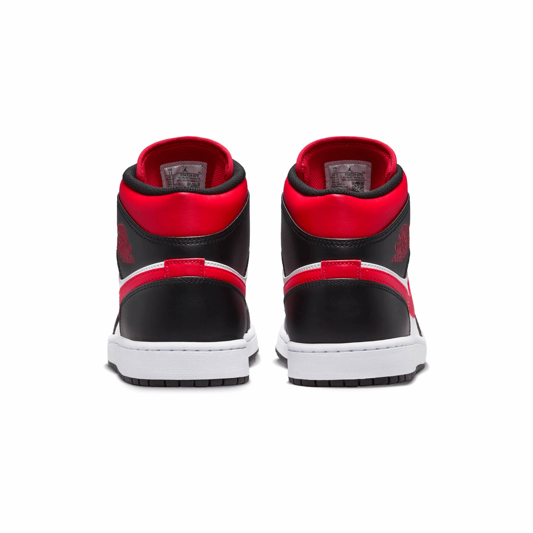Air Jordan 1 Mid 'Black Fire Red' Air Jordan 1 Mid streetwear shoes