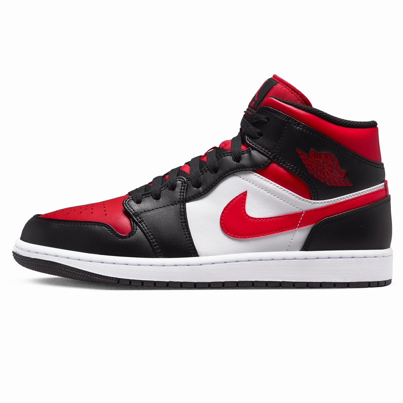 Air Jordan 1 Mid 'Black Fire Red' Air Jordan 1 Mid versatile shoes for daily wear