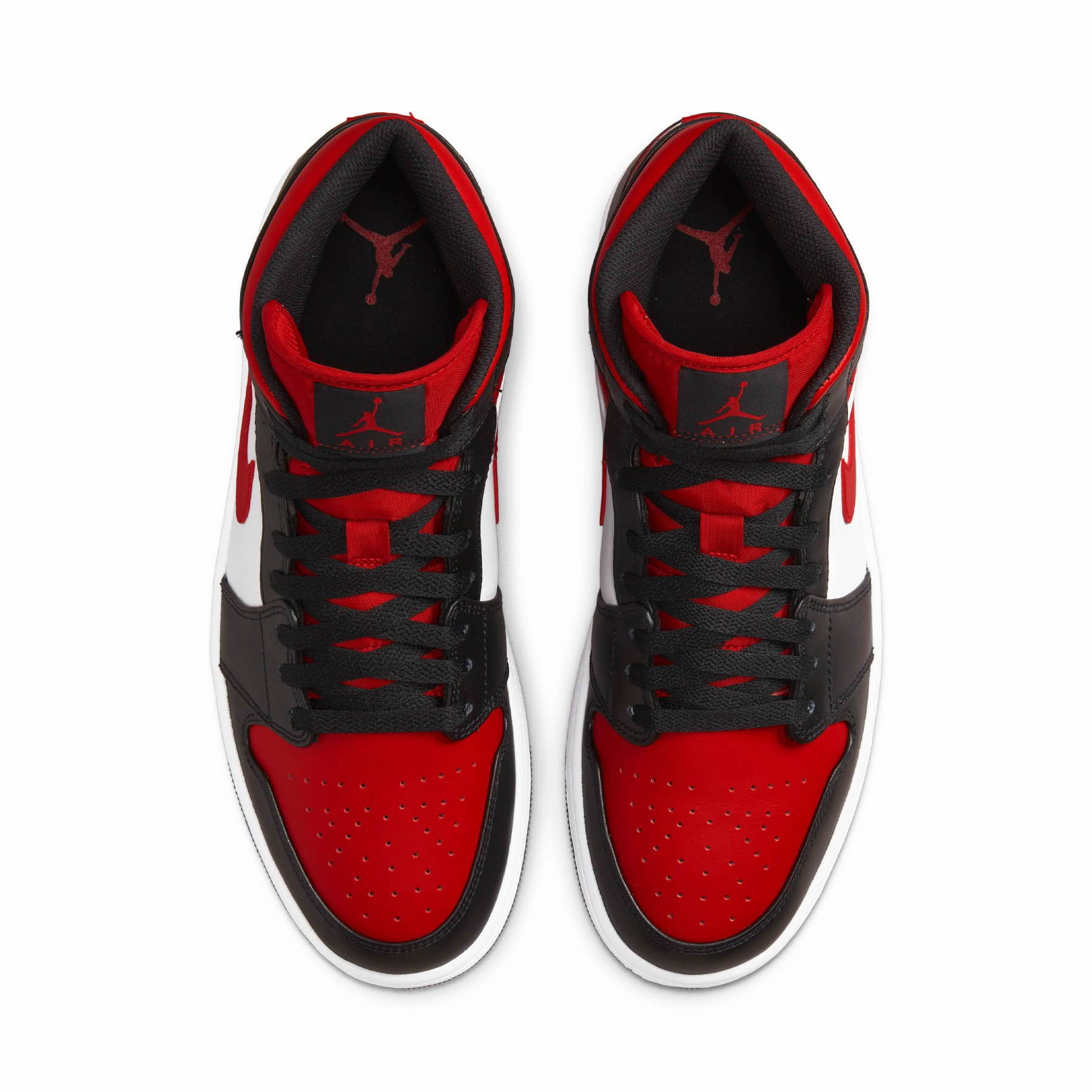 Air Jordan 1 Mid 'Black Fire Red' Air Jordan 1 Mid streetwear shoes