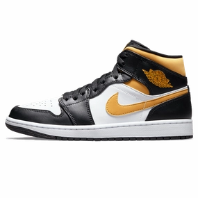 Air Jordan 1 Mid 'Black University Gold' Air Jordan 1 Mid versatile shoes for daily wear