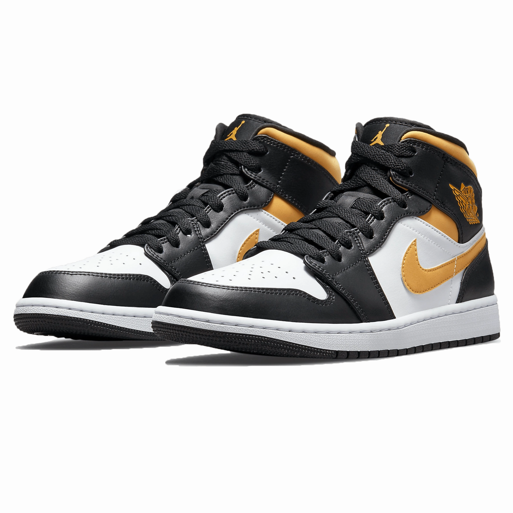 Air Jordan 1 Mid 'Black University Gold' Air Jordan 1 Mid streetwear shoes