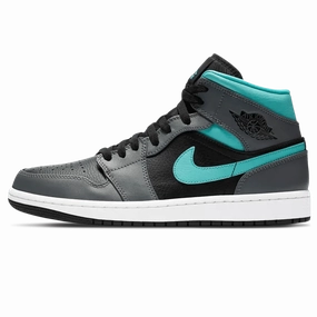 Air Jordan 1 Mid 'Grey Aqua' Air Jordan 1 Mid versatile shoes for daily wear