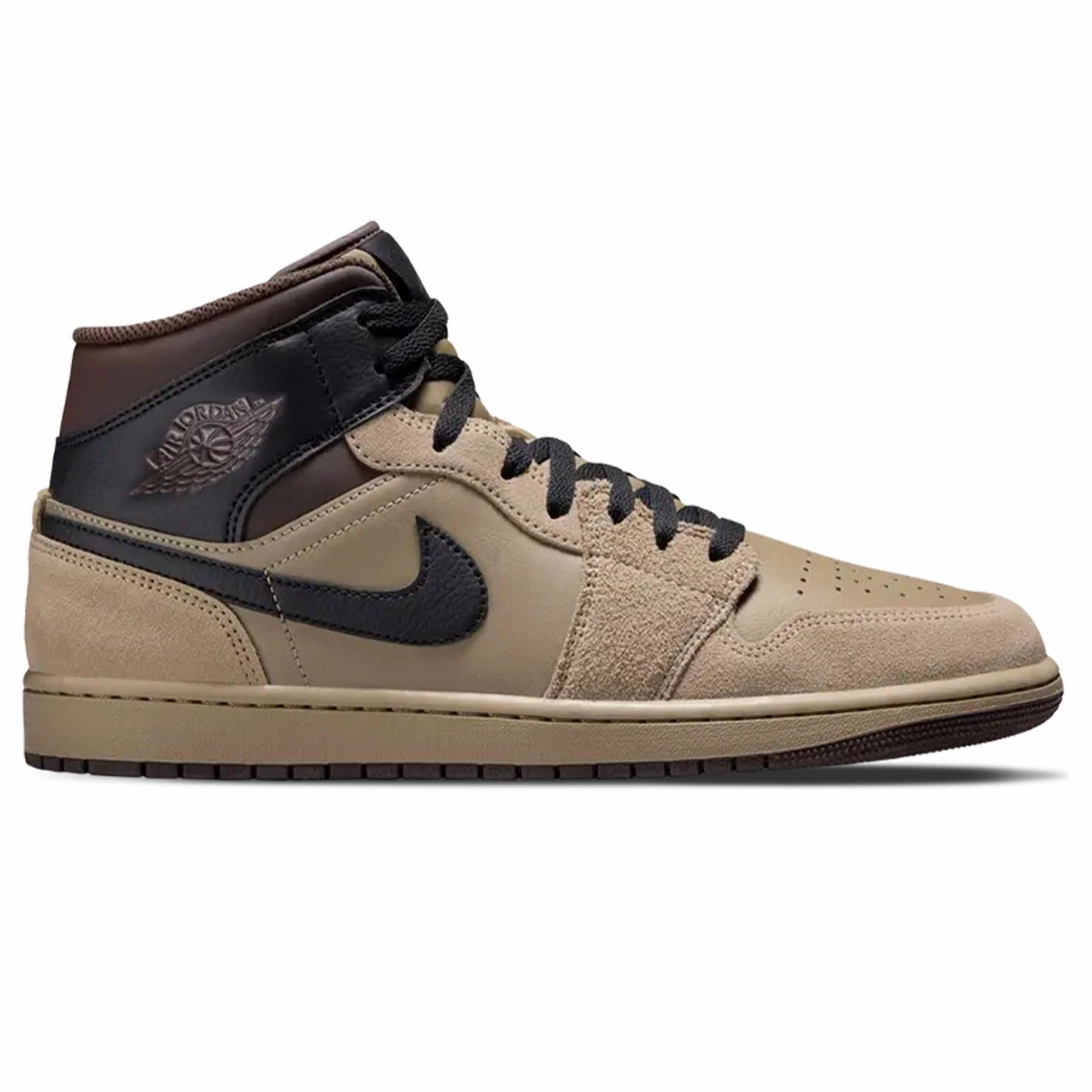 Air Jordan 1 Mid 'Khaki Black' Air Jordan 1 Mid streetwear shoes
