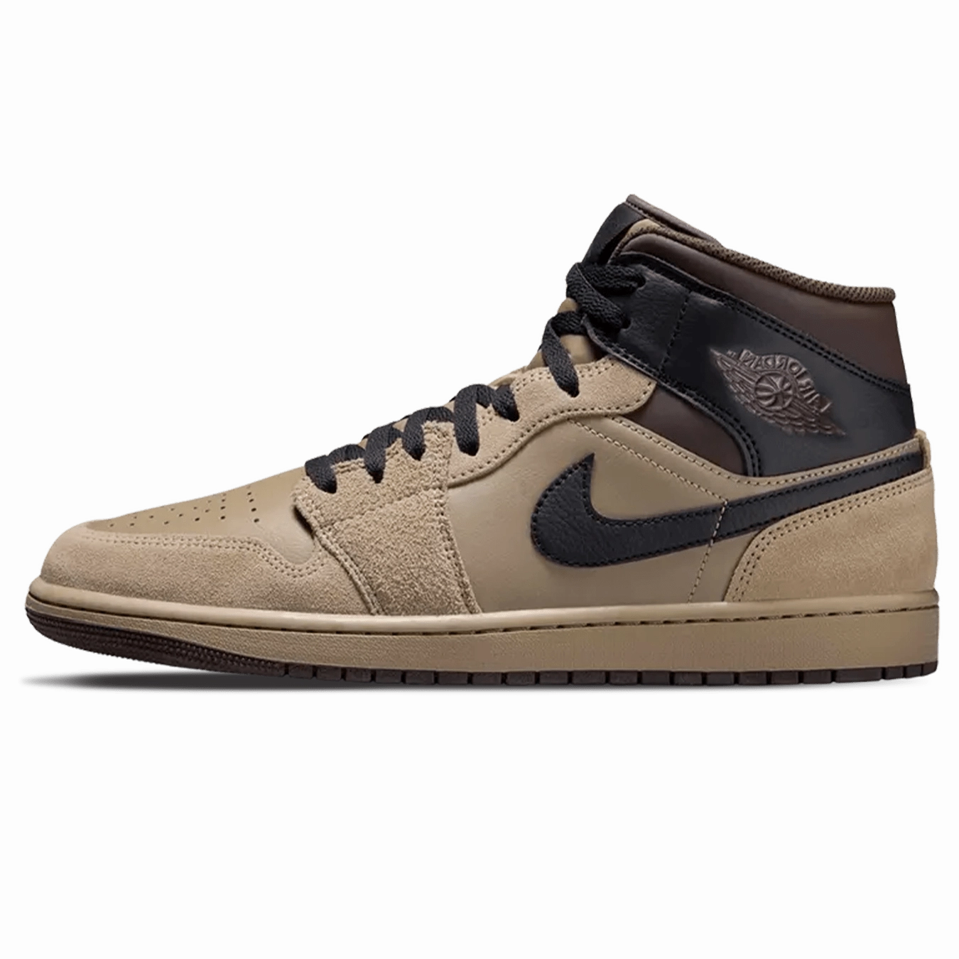 Air Jordan 1 Mid 'Khaki Black' Air Jordan 1 Mid versatile shoes for daily wear