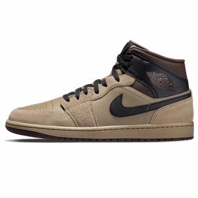 Air Jordan 1 Mid 'Khaki Black' Air Jordan 1 Mid versatile shoes for daily wear