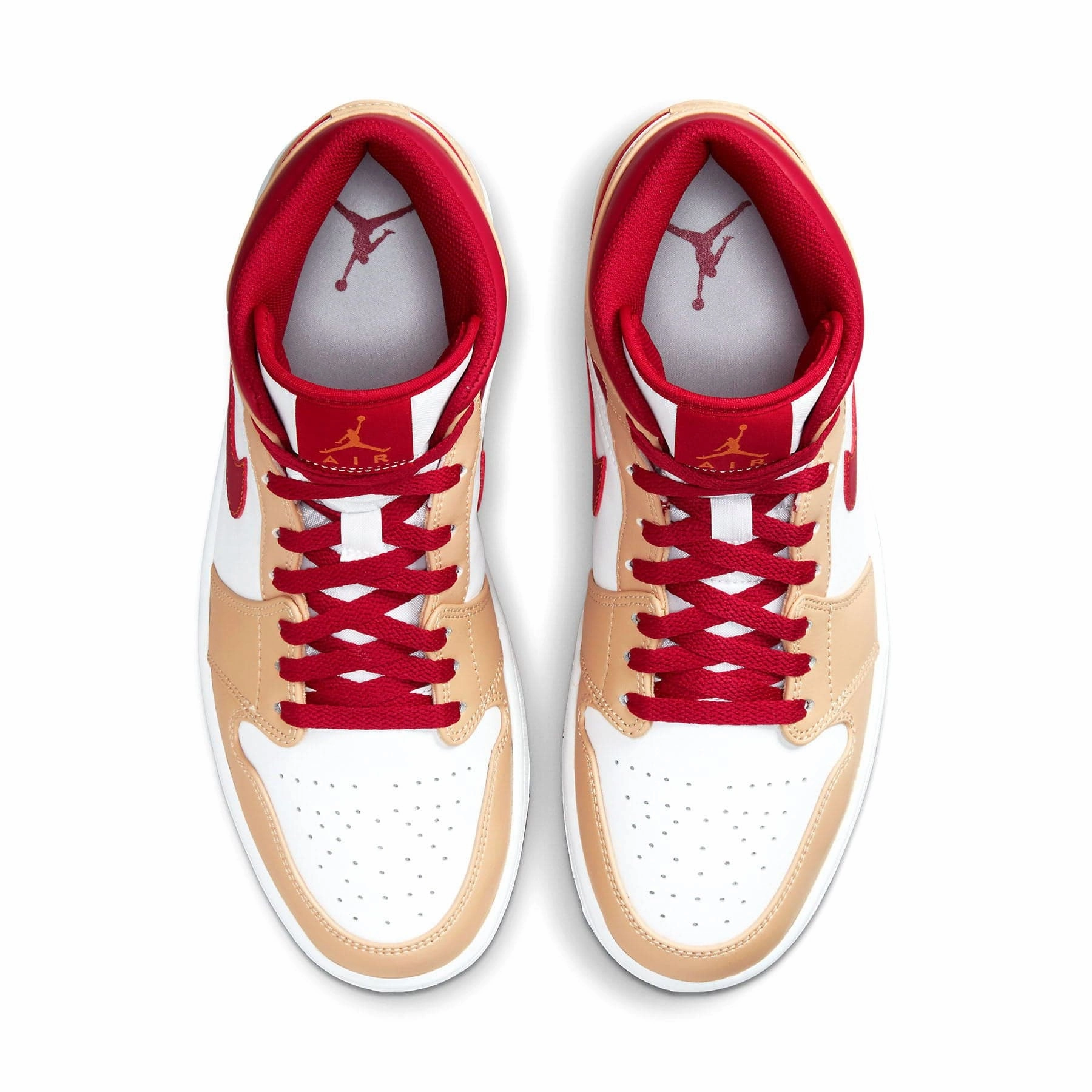 Air Jordan 1 Mid 'Light Curry Cardinal Red' Air Jordan 1 Mid streetwear shoes