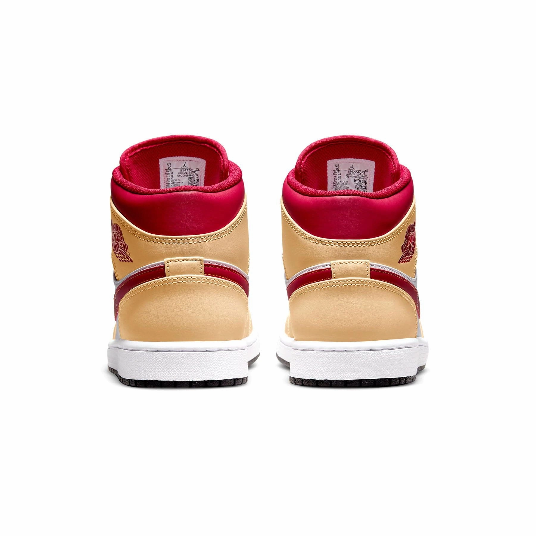 Air Jordan 1 Mid 'Light Curry Cardinal Red' Air Jordan 1 Mid streetwear shoes