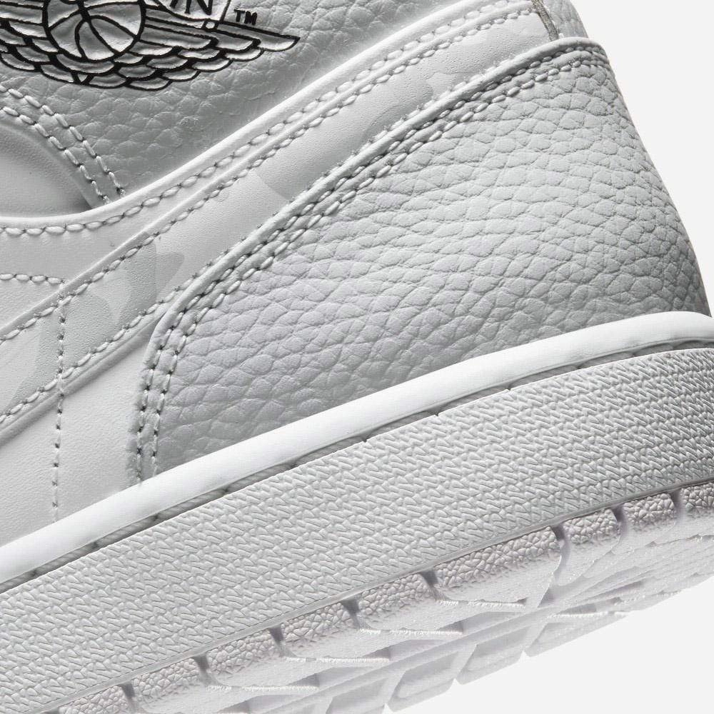 Air Jordan 1 Mid 'Swoosh Logo - Grey Camo' Air Jordan 1 Mid streetwear shoes