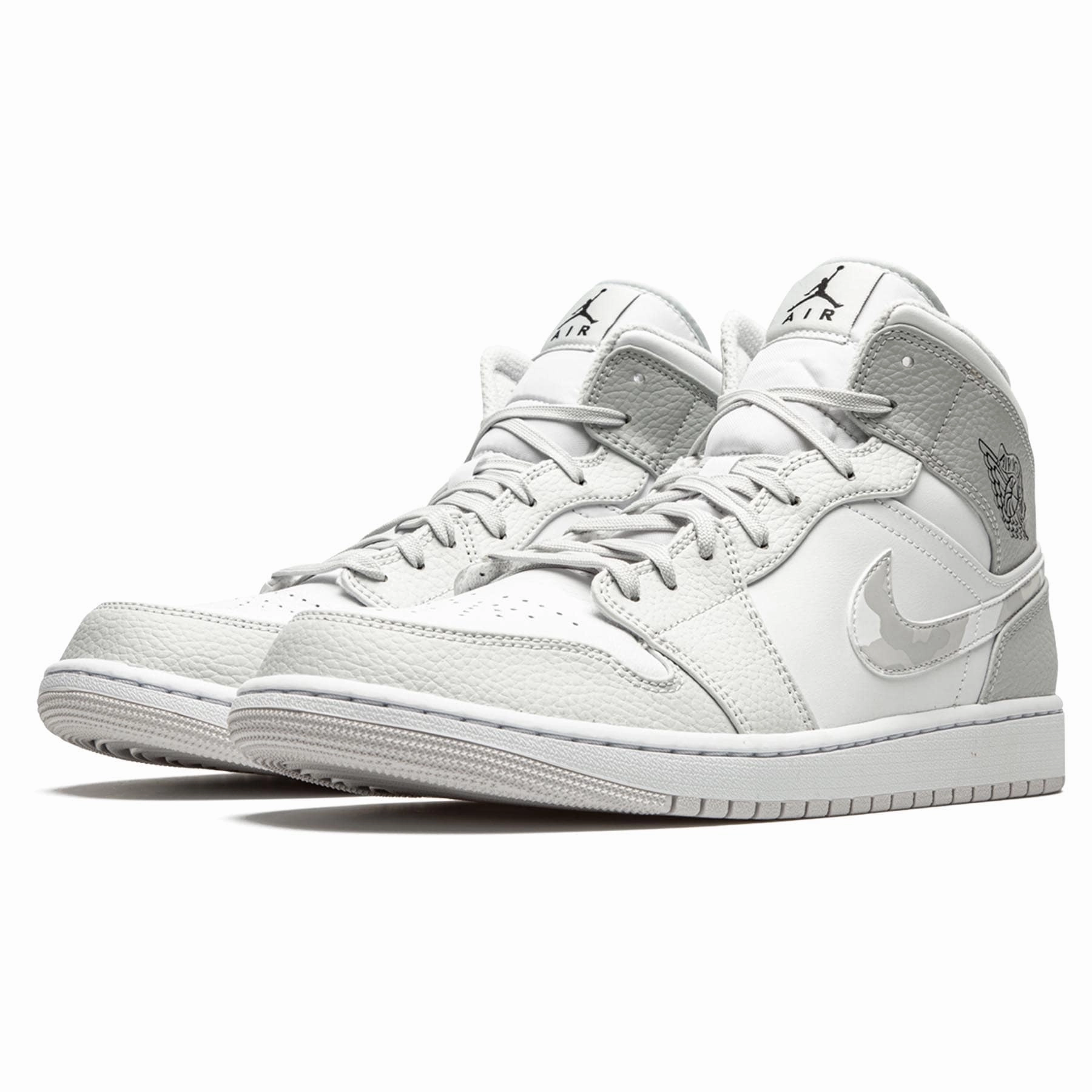 Air Jordan 1 Mid 'Swoosh Logo - Grey Camo' Air Jordan 1 Mid streetwear shoes