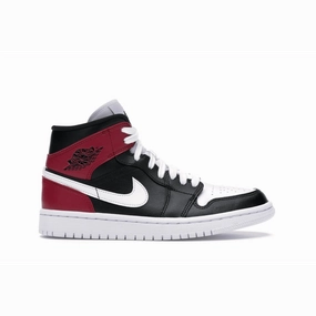 Air Jordan 1 Mid Black Noble Red Air Jordan 1 Mid sneakers with bold retro vibes