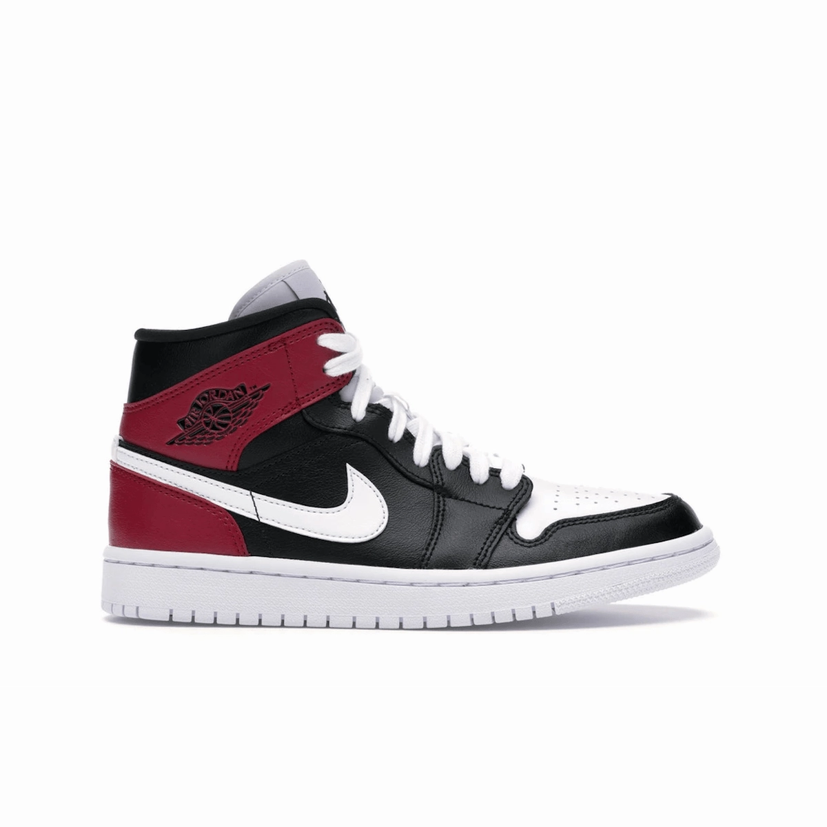 Air Jordan 1 Mid Black Noble Red Air Jordan 1 Mid sneakers with bold retro vibes
