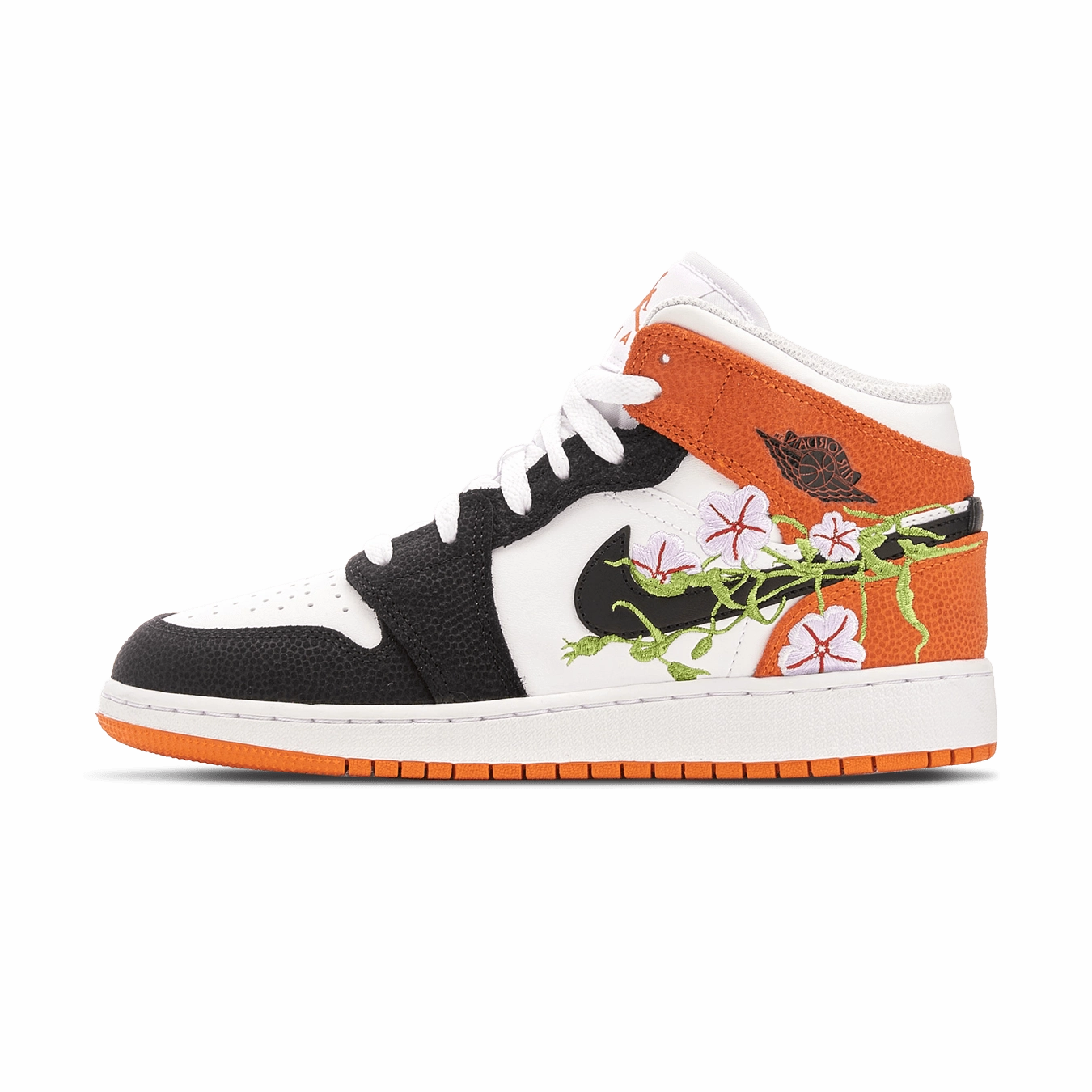 Air Jordan 1 Mid GS 'Basketball Blossom' Air Jordan 1 Mid versatile shoes for daily wear