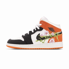 Air Jordan 1 Mid GS 'Basketball Blossom' Air Jordan 1 Mid versatile shoes for daily wear