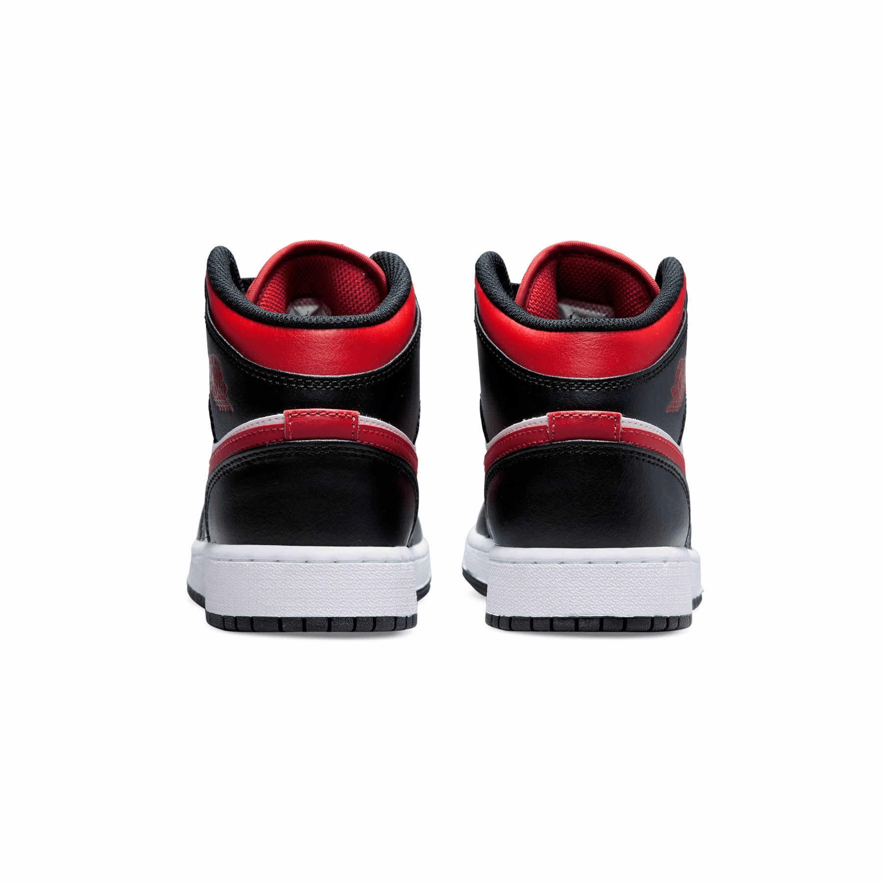 Air Jordan 1 Mid GS 'Black Fire Red' Air Jordan 1 Mid streetwear shoes