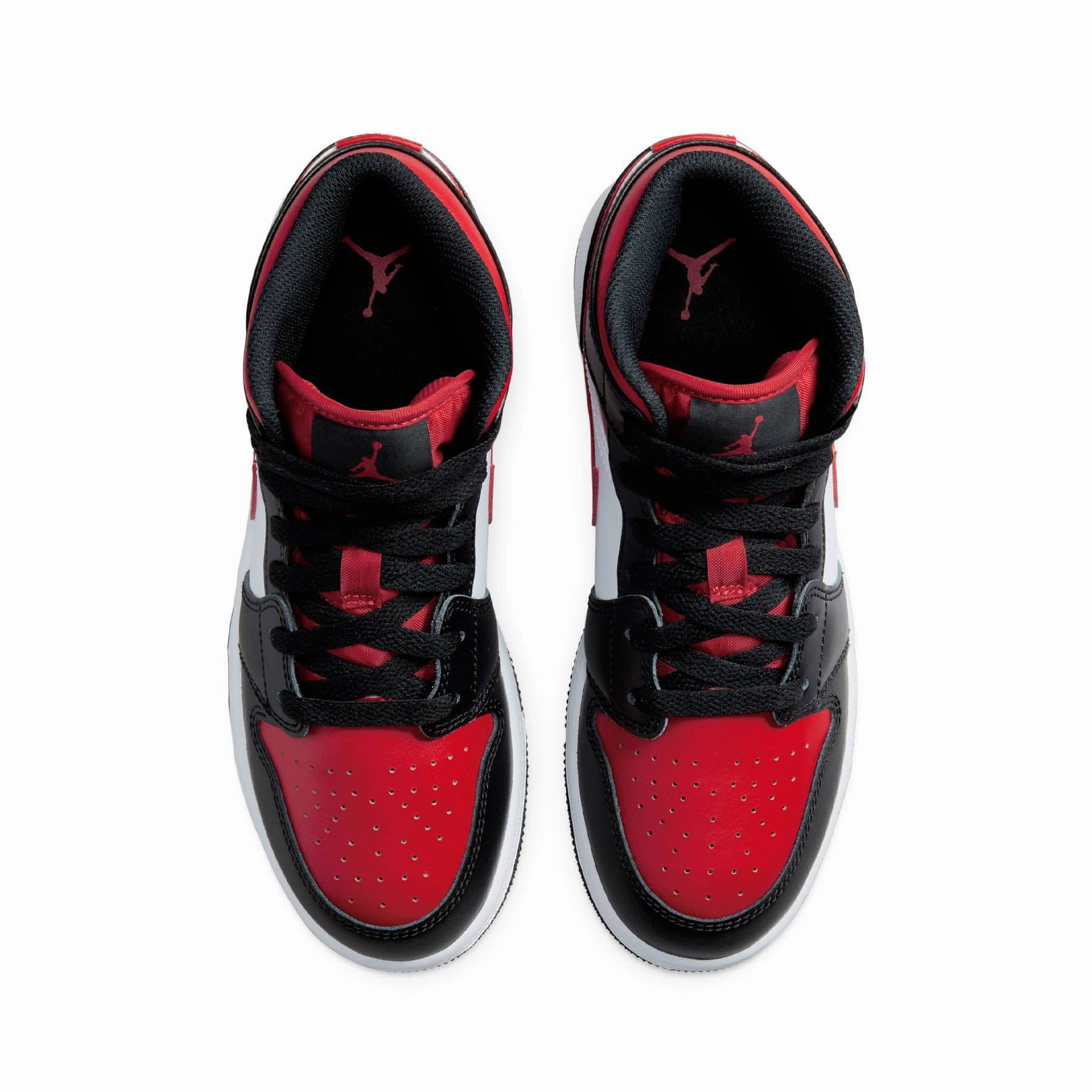 Air Jordan 1 Mid GS 'Black Fire Red' Air Jordan 1 Mid streetwear shoes