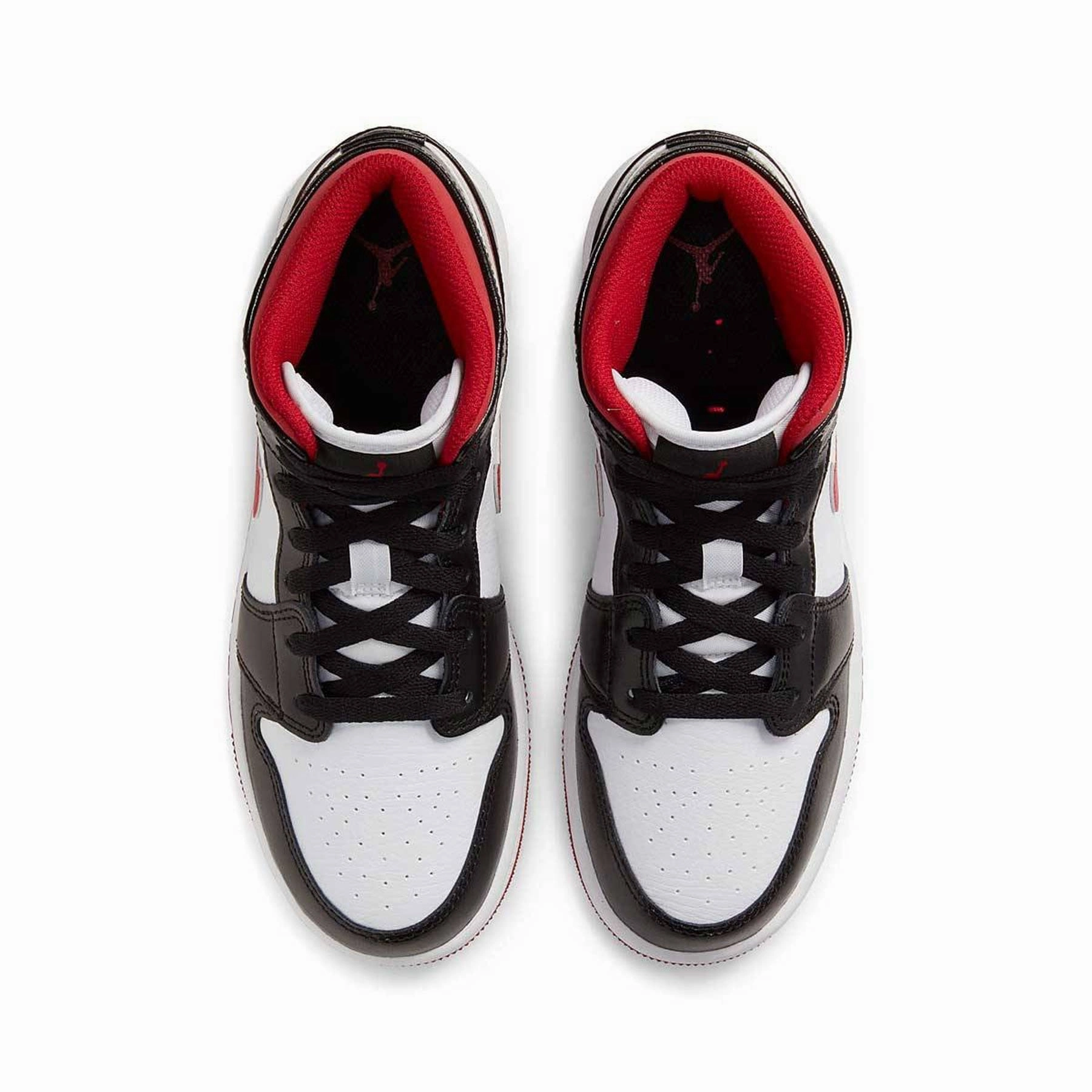 Air Jordan 1 Mid GS 'Black Gym Red' 2021 Air Jordan 1 vintage style sneakers