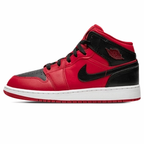 Air Jordan 1 Mid GS 'Black Gym Red' Air Jordan 1 Mid versatile shoes for daily wear