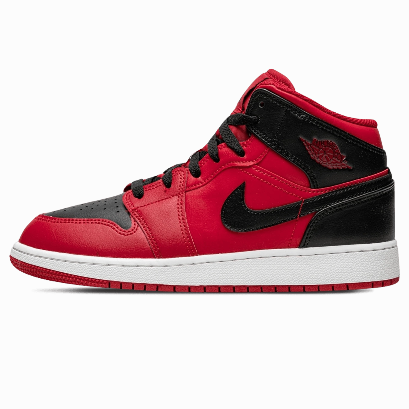 Air Jordan 1 Mid GS 'Black Gym Red' Air Jordan 1 Mid versatile shoes for daily wear