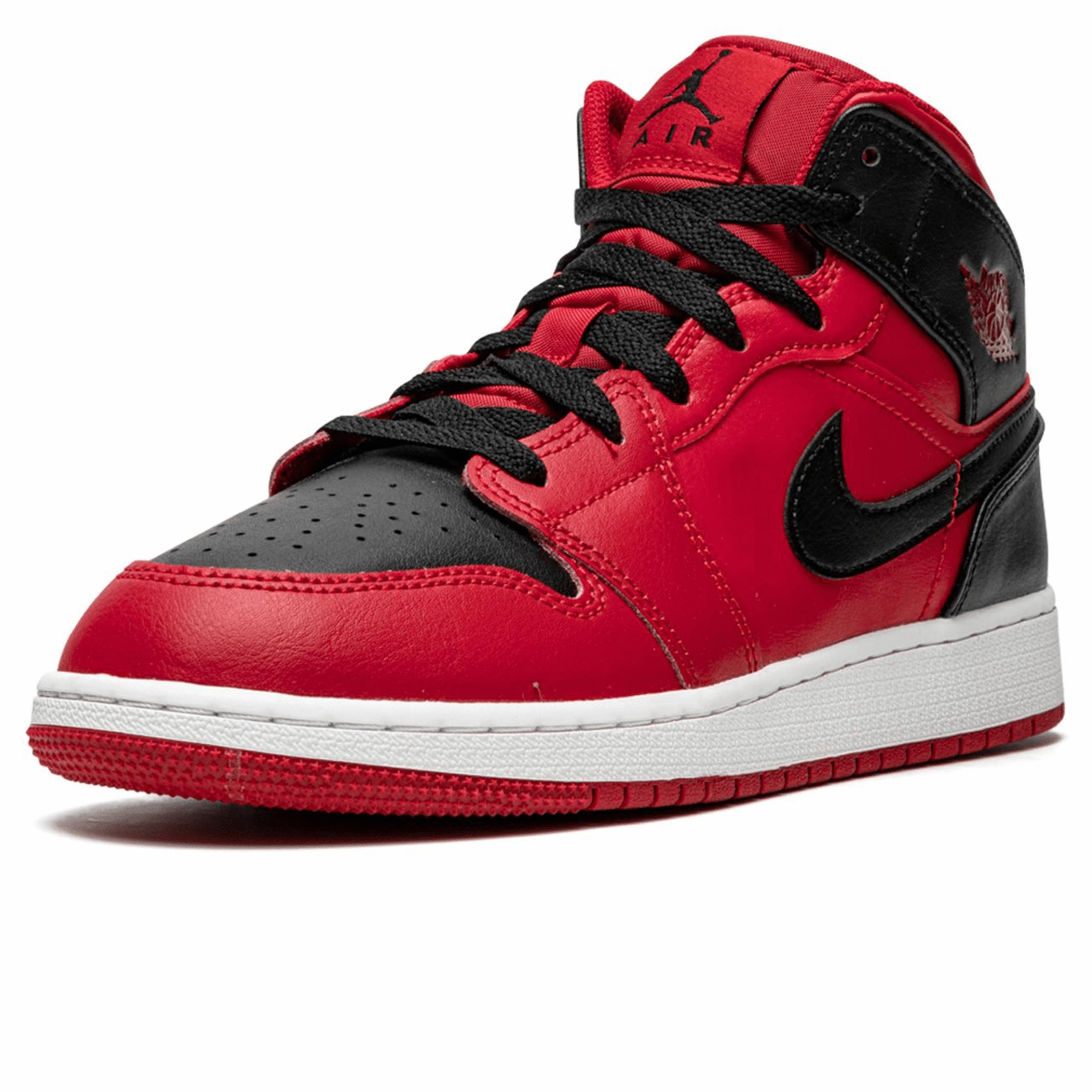 Air Jordan 1 Mid GS 'Black Gym Red' Air Jordan 1 Mid streetwear shoes