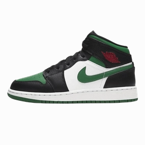Air Jordan 1 Mid GS 'Black Pine Green' Air Jordan 1 Mid versatile shoes for daily wear