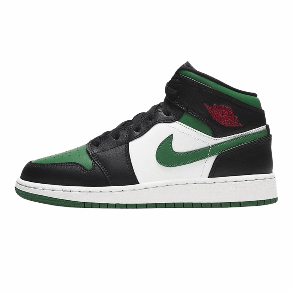 Air Jordan 1 Mid GS 'Black Pine Green' Air Jordan 1 Mid versatile shoes for daily wear