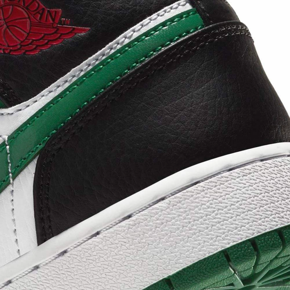 Air Jordan 1 Mid GS 'Black Pine Green' Air Jordan 1 Mid streetwear shoes