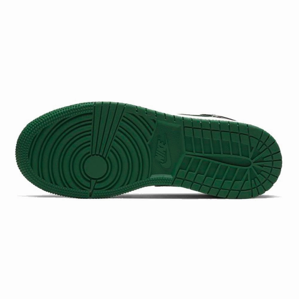 Air Jordan 1 Mid GS 'Black Pine Green' Air Jordan 1 Mid streetwear shoes