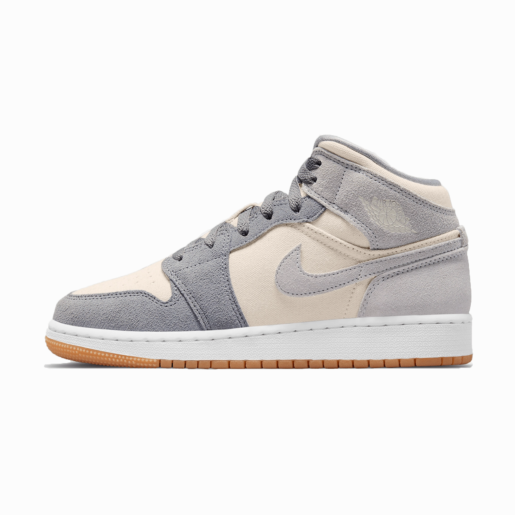 Air Jordan 1 Mid GS 'Coconut Milk Particle Grey' Air Jordan 1 Mid versatile shoes for daily wear