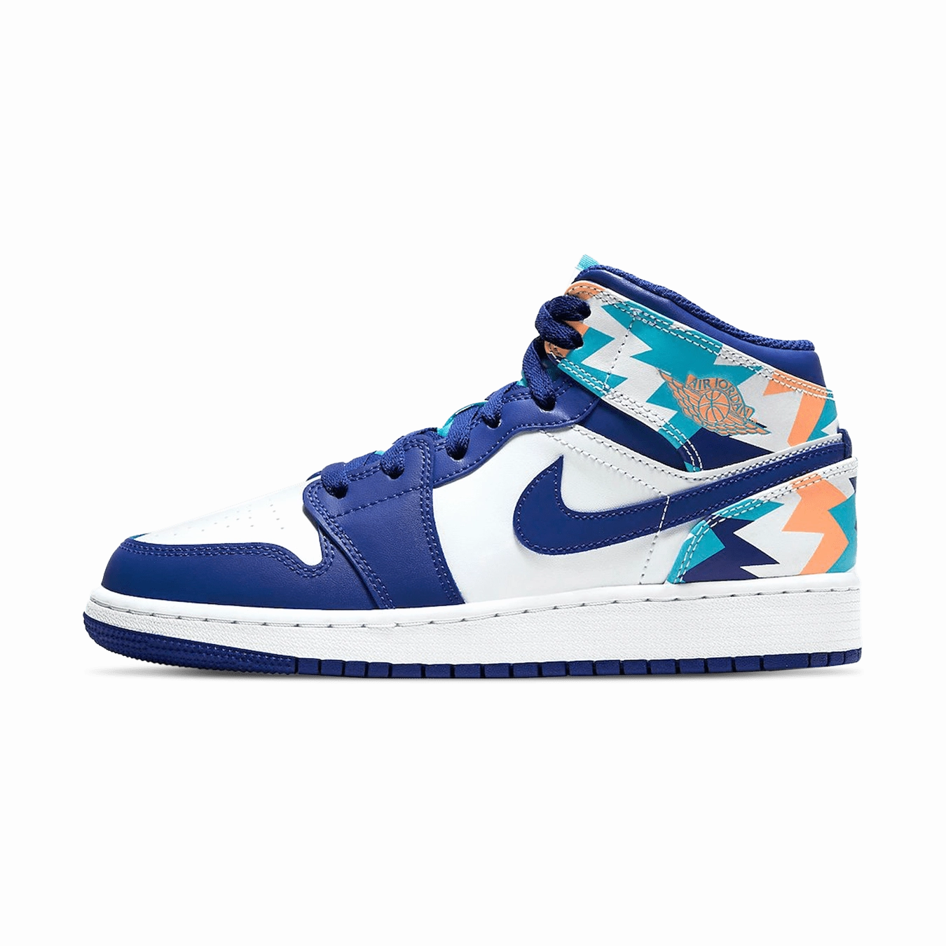 Air Jordan 1 Mid GS 'Geometric Print' Air Jordan 1 Mid versatile shoes for daily wear