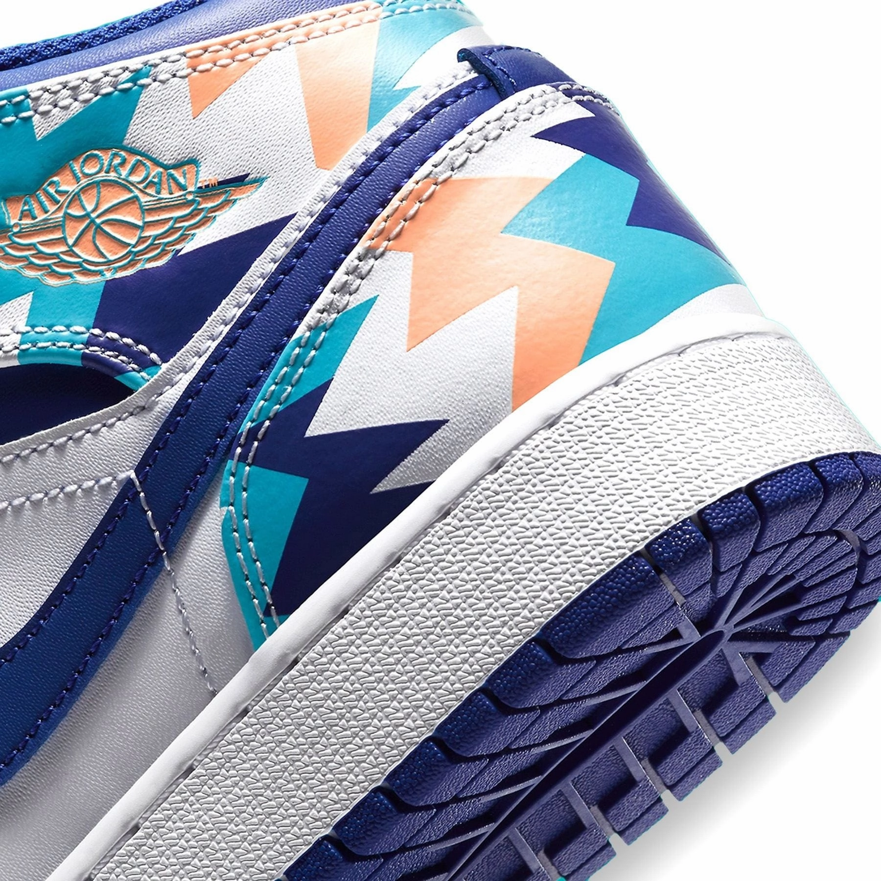Air Jordan 1 Mid GS 'Geometric Print' Air Jordan 1 Mid streetwear shoes