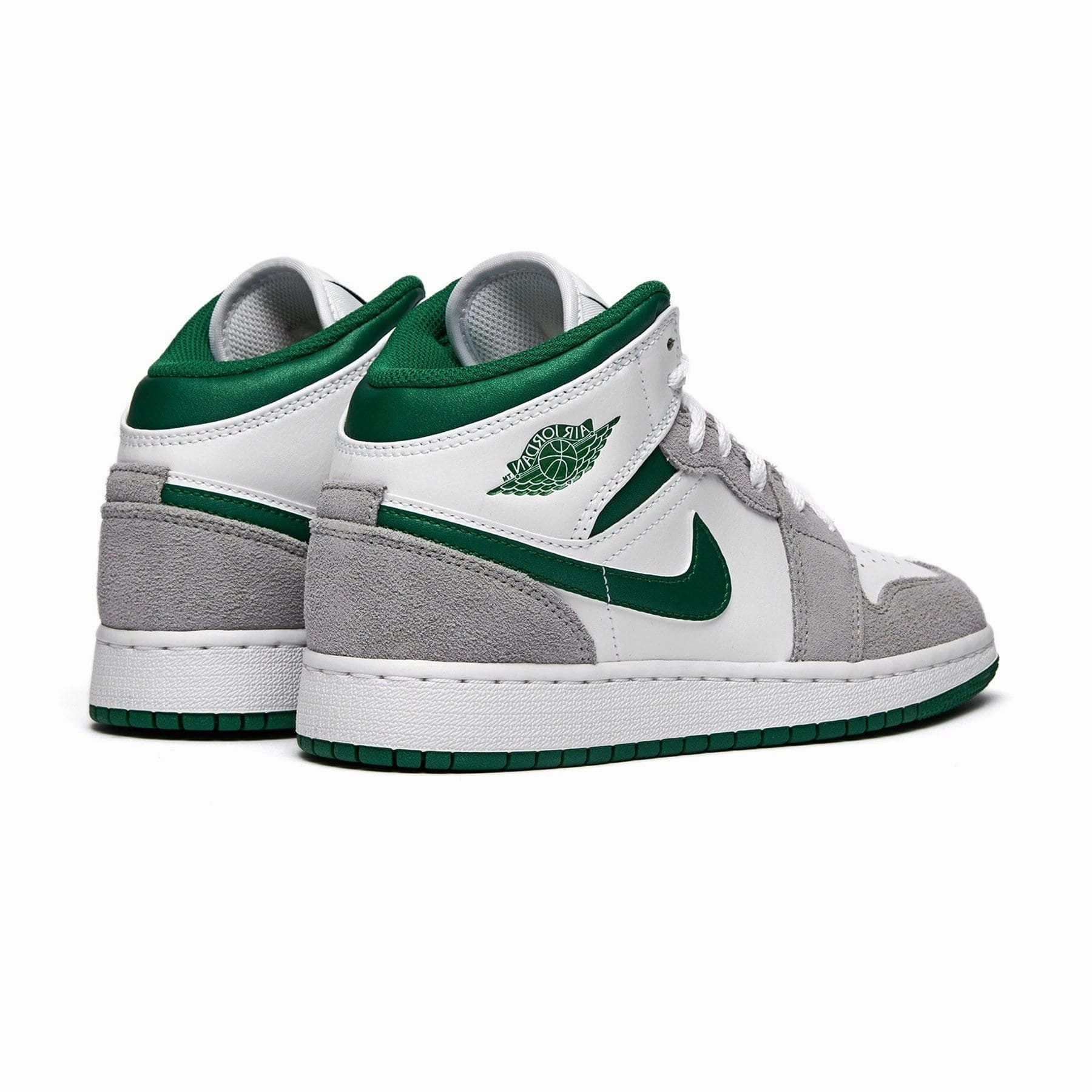Air Jordan 1 Mid GS 'Green Grey' Air Jordan 1 Mid streetwear shoes