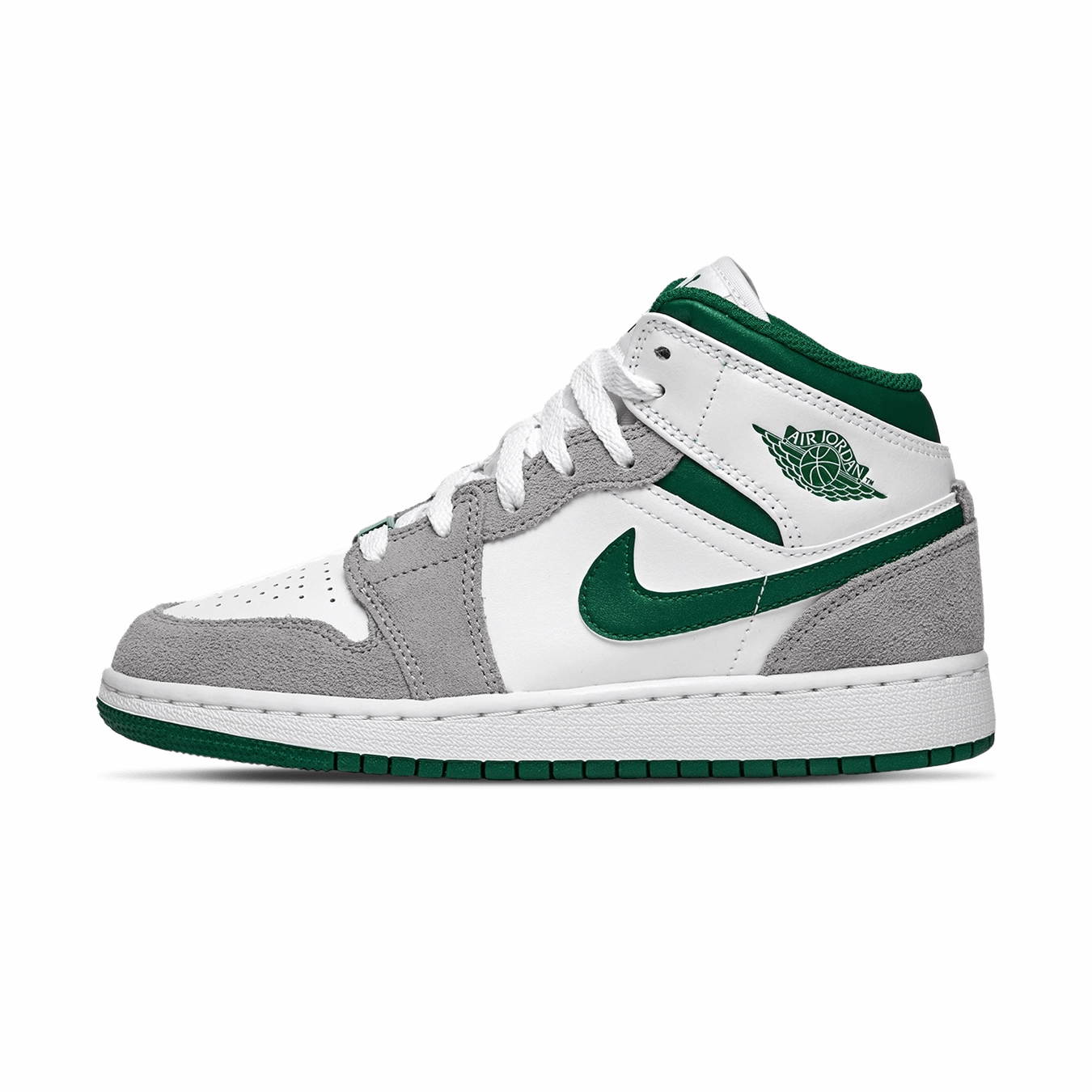 Air Jordan 1 Mid GS 'Green Grey' Air Jordan 1 Mid versatile shoes for daily wear
