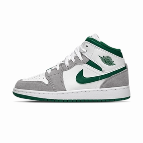Air Jordan 1 Mid GS 'Green Grey' Air Jordan 1 Mid versatile shoes for daily wear