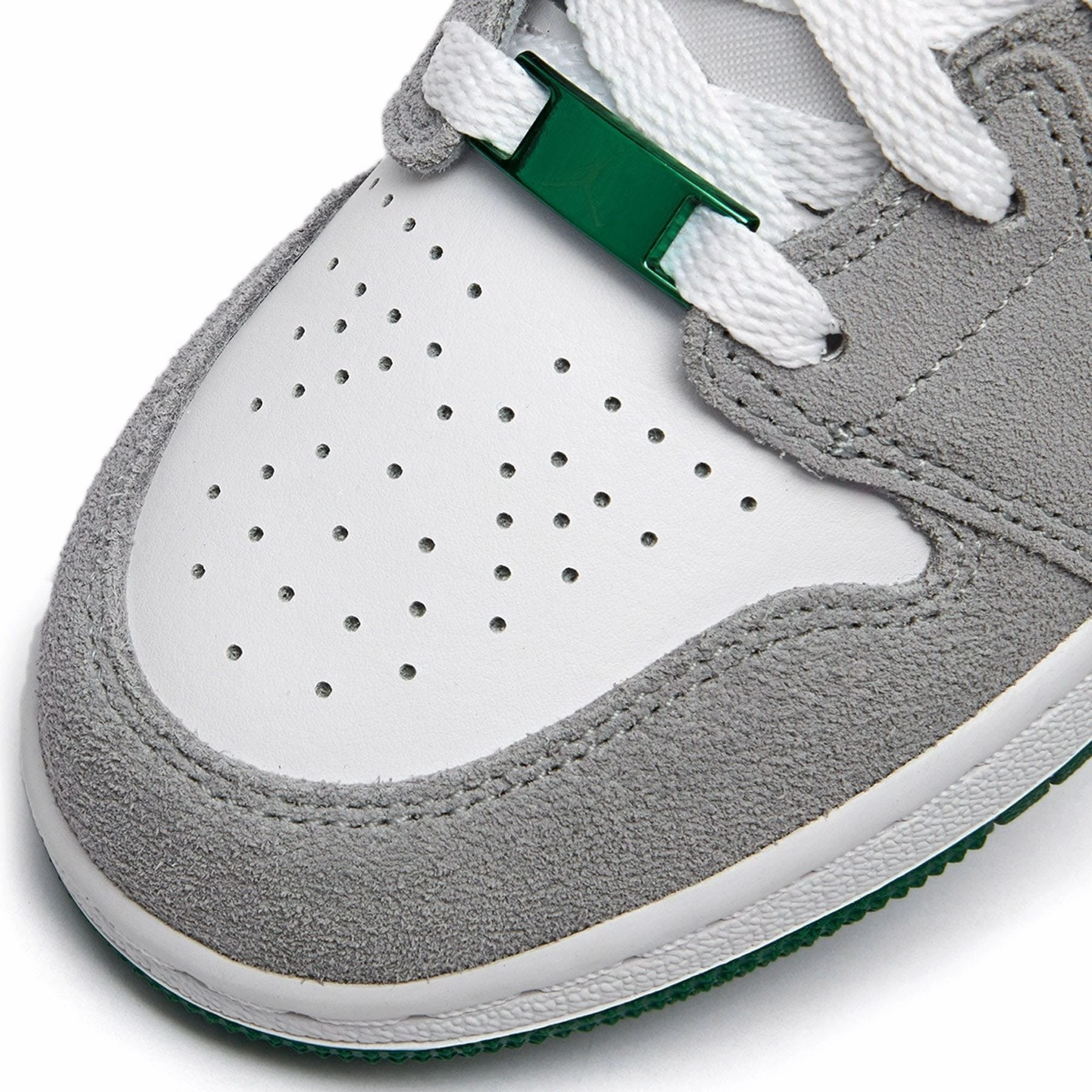 Air Jordan 1 Mid GS 'Green Grey' Air Jordan 1 Mid streetwear shoes