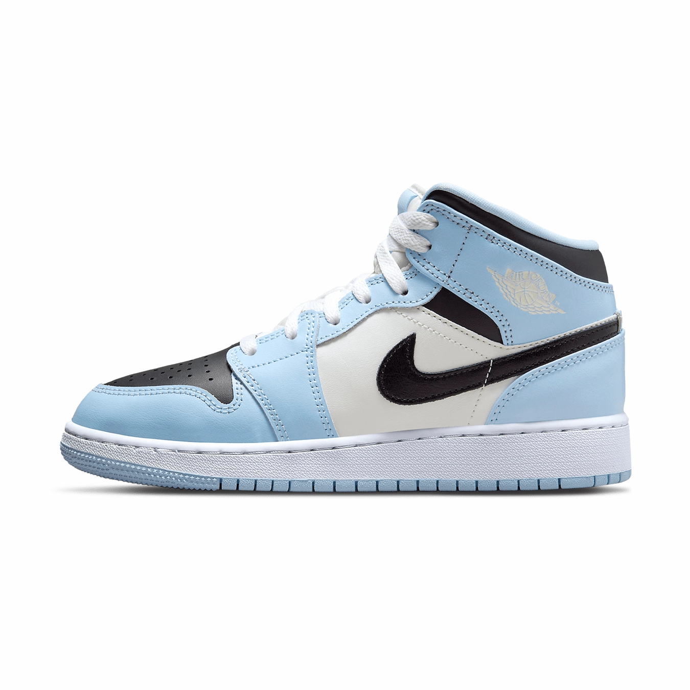Air Jordan 1 Mid GS 'Ice Blue' Air Jordan 1 Mid versatile shoes for daily wear