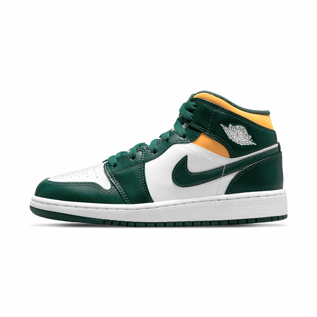 Air Jordan 1 Mid GS 'Sonics' 2021 Air Jordan 1 Mid versatile shoes for daily wear