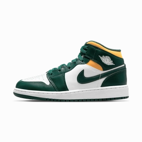 Air Jordan 1 Mid GS 'Sonics' 2021 Air Jordan 1 Mid versatile shoes for daily wear